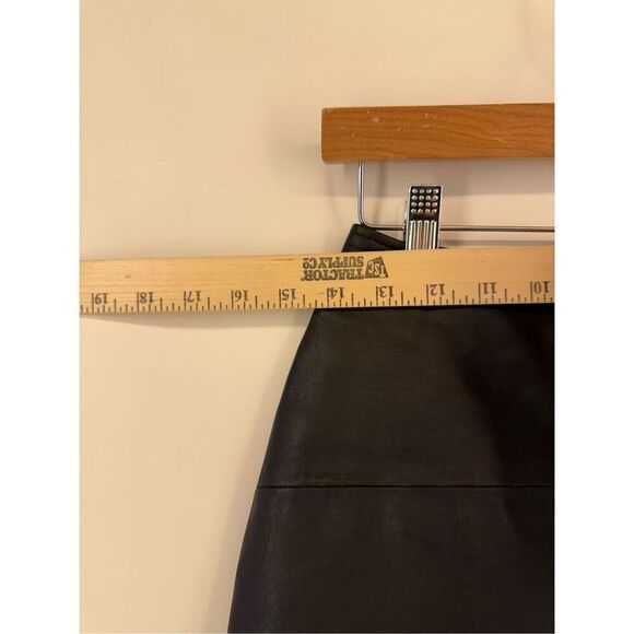Vintage Limited Express Women's Black Leather Moto midi Skirt Size 7 - Picture 7 of 8